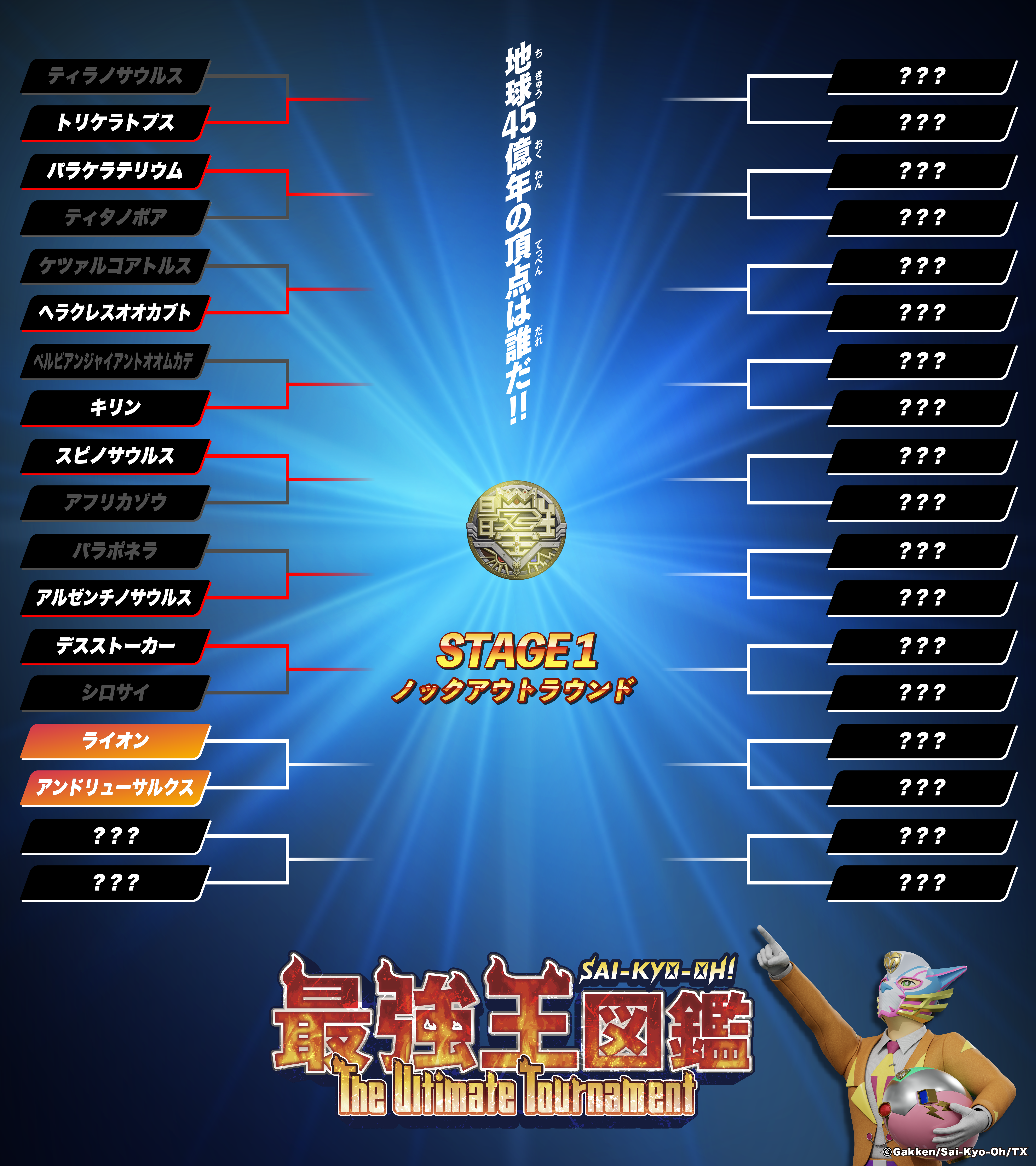 最強王図鑑 The Ultimate Tournament 地球45億年の頂点は誰だ!! STAGE1 ノックアウトランド