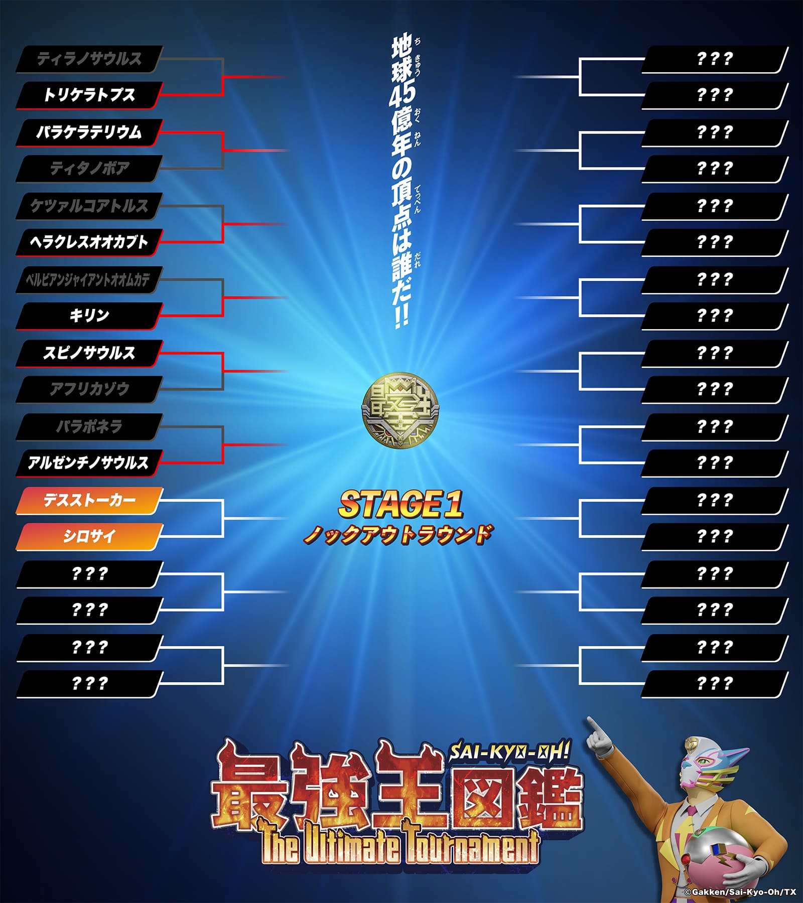 最強王図鑑 The Ultimate Tournament 地球45億年の頂点は誰だ!! STAGE1 ノックアウトランド
