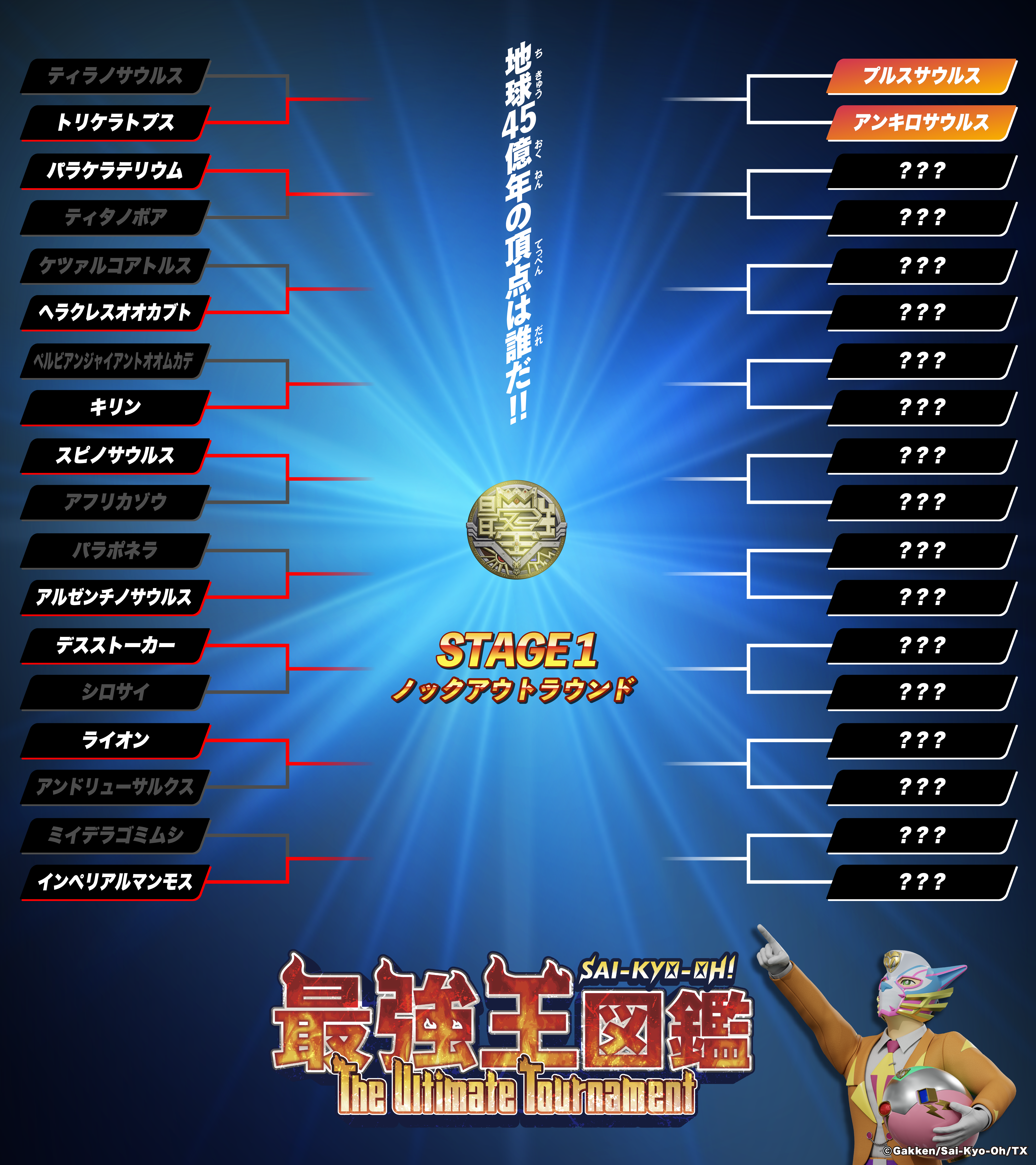 最強王図鑑 The Ultimate Tournament 地球45億年の頂点は誰だ!! STAGE1 ノックアウトランド