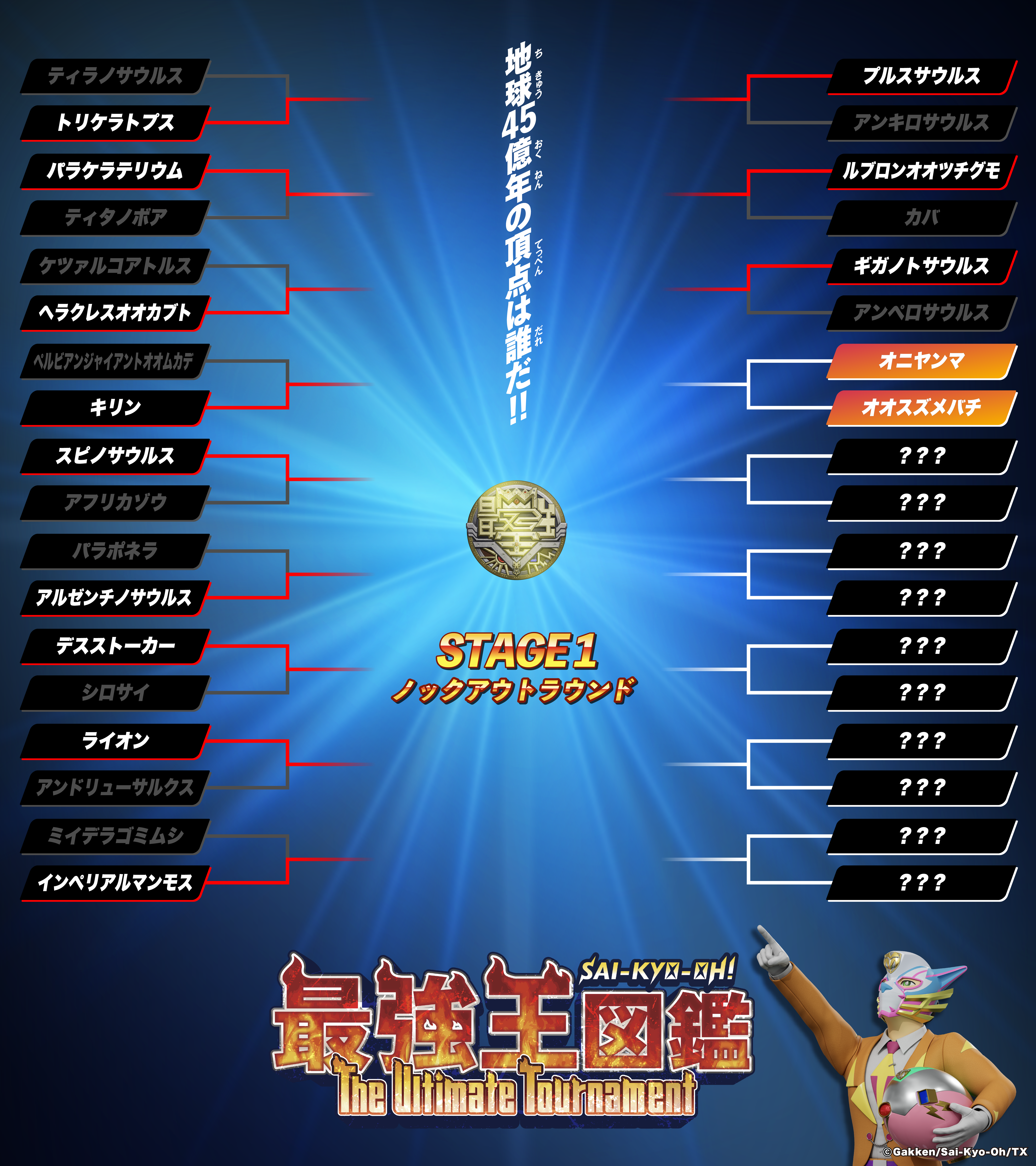 最強王図鑑 The Ultimate Tournament 地球45億年の頂点は誰だ!! STAGE1 ノックアウトランド